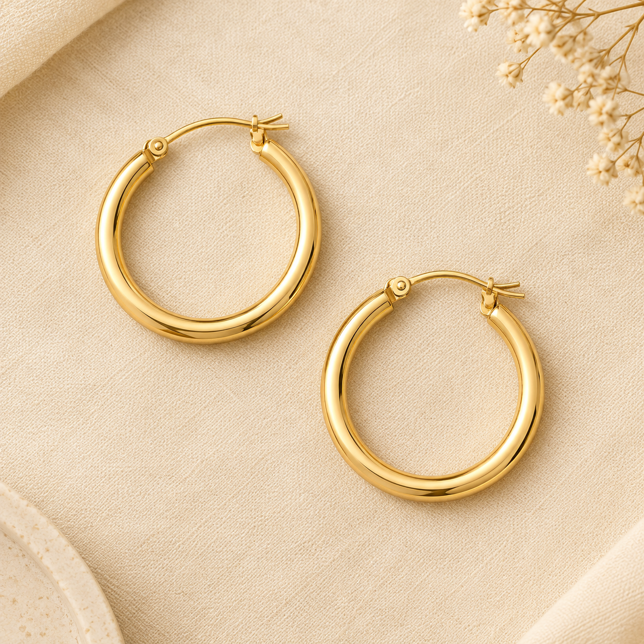 Classic Gold Hoops - Image 4